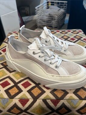 Jimmy Choo V.B.C. White and Light Gray Low-Top Sneakers
